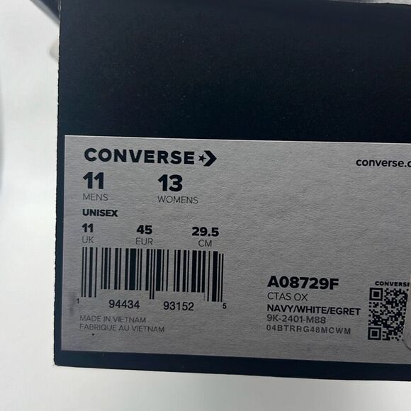 CONVERSE CHUCK TAYLOR ALL STAR CANVAS & JACQUARD sneaker shoe A08729F NWB Men 11 - Picture 6 of 9